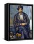 Seated Peasant-Paul Cézanne-Framed Stretched Canvas