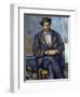 Seated Peasant-Paul Cézanne-Framed Giclee Print