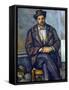 Seated Peasant-Paul Cézanne-Framed Stretched Canvas