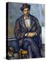 Seated Peasant-Paul Cézanne-Stretched Canvas