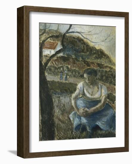 Seated Peasant-Camille Pissarro-Framed Giclee Print