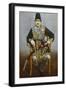 Seated Portrait of Nasir Al-Din Shah Qajar Persia, circa 1850-1870-null-Framed Giclee Print