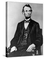 Seated Portrait of President Abraham Lincoln-null-Stretched Canvas