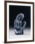 Seated Scribe, New Kingdom, 1391-1353 BC (Greywacke)-Egyptian 18th Dynasty-Framed Giclee Print