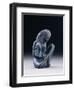 Seated Scribe, New Kingdom, 1391-1353 BC (Greywacke)-Egyptian 18th Dynasty-Framed Giclee Print