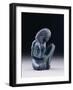 Seated Scribe, New Kingdom, 1391-1353 BC (Greywacke)-Egyptian 18th Dynasty-Framed Giclee Print