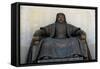 Seated Statue of Chingis Khan at the Parliament Building in Ulan Bator, 2005-null-Framed Stretched Canvas