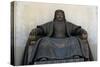 Seated Statue of Chingis Khan at the Parliament Building in Ulan Bator, 2005-null-Stretched Canvas