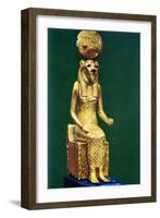 Seated Statuette of the Ancient Egyptian Goddess Sekhmet, 16th-13th Century Bc-null-Framed Photographic Print