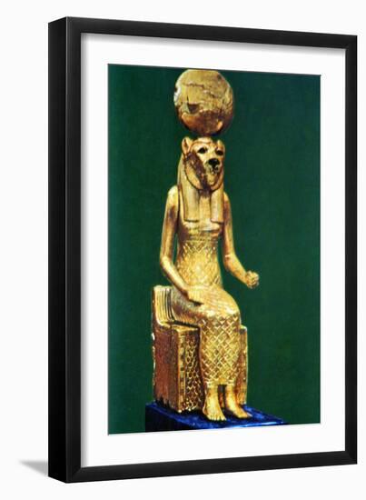 Seated Statuette of the Ancient Egyptian Goddess Sekhmet, 16th-13th Century Bc-null-Framed Photographic Print