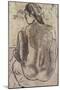 Seated Tahitian Nude from the Back; Tahitienne Nue De Dos Assise-Paul Gauguin-Mounted Giclee Print
