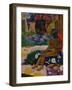 Seated Tahitian Woman and Idol (Vairumati tei oa), 1892-Paul Gauguin-Framed Giclee Print