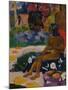 Seated Tahitian Woman and Idol (Vairumati tei oa), 1892-Paul Gauguin-Mounted Giclee Print