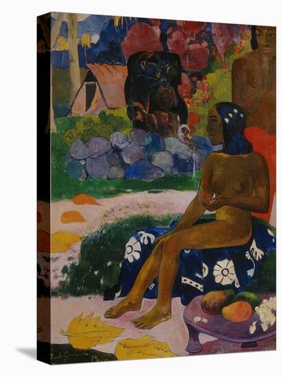 Seated Tahitian Woman and Idol (Vairumati tei oa), 1892-Paul Gauguin-Stretched Canvas