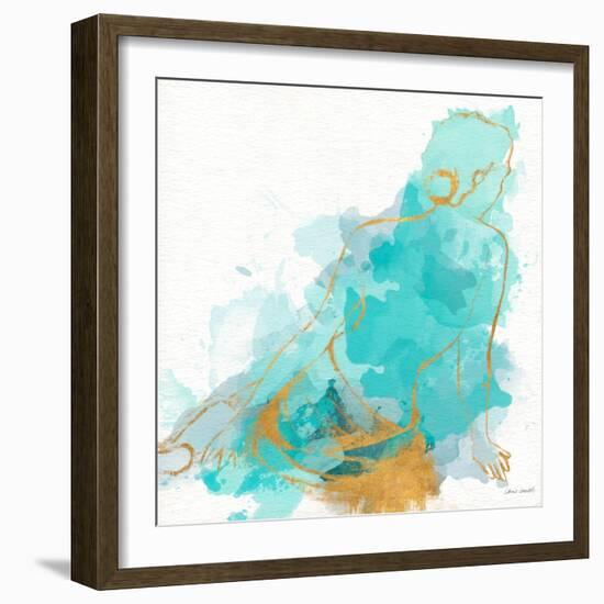 Seated Watercolor Woman I-Lanie Loreth-Framed Art Print