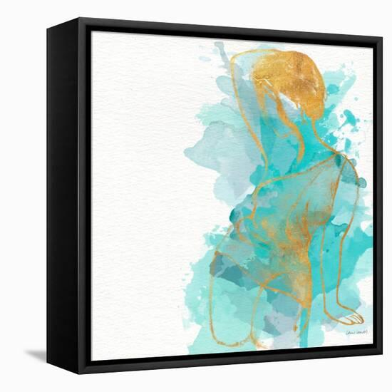 Seated Watercolor Woman II-Lanie Loreth-Framed Stretched Canvas