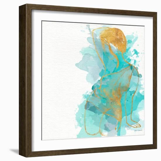 Seated Watercolor Woman II-Lanie Loreth-Framed Art Print