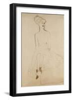 Seated Woman, 1908-Gustav Klimt-Framed Giclee Print