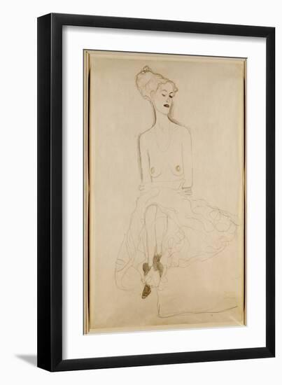 Seated Woman, 1908-Gustav Klimt-Framed Giclee Print