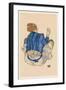 Seated Woman, Back View, 1917-Egon Schiele-Framed Giclee Print