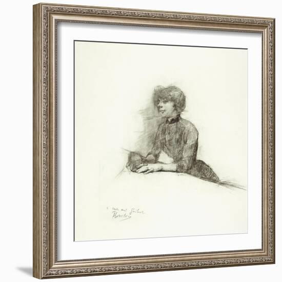 Seated Woman, C.1887-Henri de Toulouse-Lautrec-Framed Giclee Print