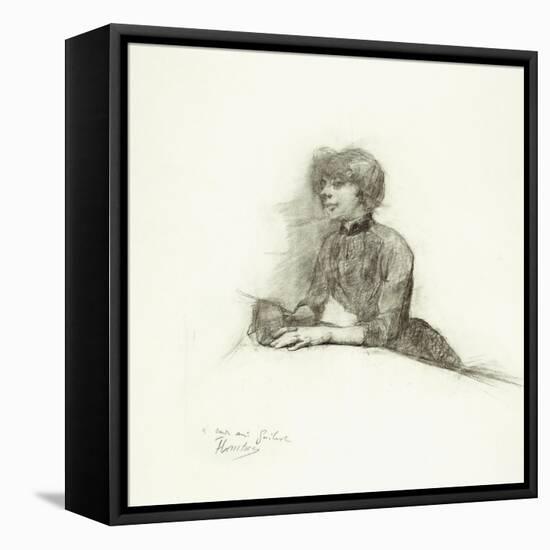 Seated Woman, C.1887-Henri de Toulouse-Lautrec-Framed Stretched Canvas