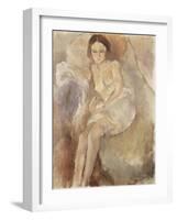 Seated Woman, C.1925-30-Jules Pascin-Framed Giclee Print