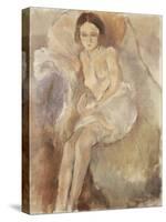 Seated Woman, C.1925-30-Jules Pascin-Stretched Canvas