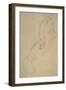 Seated Woman Facing Left-Gustav Klimt-Framed Giclee Print