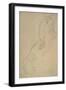 Seated Woman Facing Left-Gustav Klimt-Framed Giclee Print