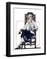 "Seated Woman,"February 17, 1923-C. Coles Phillips-Framed Giclee Print