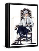 "Seated Woman,"February 17, 1923-C. Coles Phillips-Framed Stretched Canvas