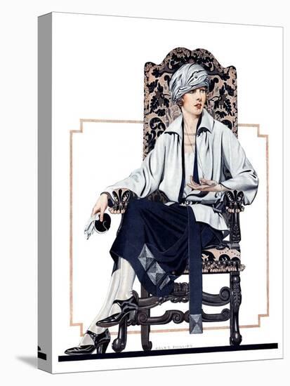 "Seated Woman,"February 17, 1923-C. Coles Phillips-Stretched Canvas