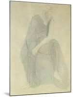 Seated Woman; Femme Assise-Auguste Rodin-Mounted Giclee Print