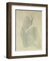 Seated Woman; Femme Assise-Auguste Rodin-Framed Giclee Print