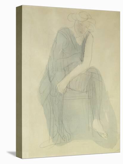 Seated Woman; Femme Assise-Auguste Rodin-Stretched Canvas