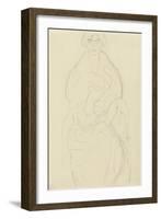 Seated Woman from the Front, C.1917-18-Gustav Klimt-Framed Giclee Print