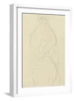 Seated Woman from the Front, C.1917-18-Gustav Klimt-Framed Giclee Print