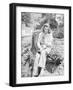 Seated Woman Holding Cat-Philip Gendreau-Framed Photographic Print