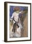 Seated Woman in a White Dress, about 1888-1892-Edgar Degas-Framed Giclee Print