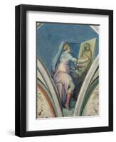 Seated Woman Painting a Portrait of a Man-Giorgio Vasari-Framed Giclee Print