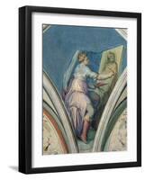 Seated Woman Painting a Portrait of a Man-Giorgio Vasari-Framed Giclee Print