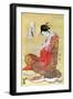 Seated Woman Reading-Hosoda Eishi-Framed Giclee Print