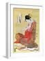 Seated Woman Reading-Hosoda Eishi-Framed Giclee Print