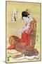 Seated Woman Reading-Hosoda Eishi-Mounted Giclee Print