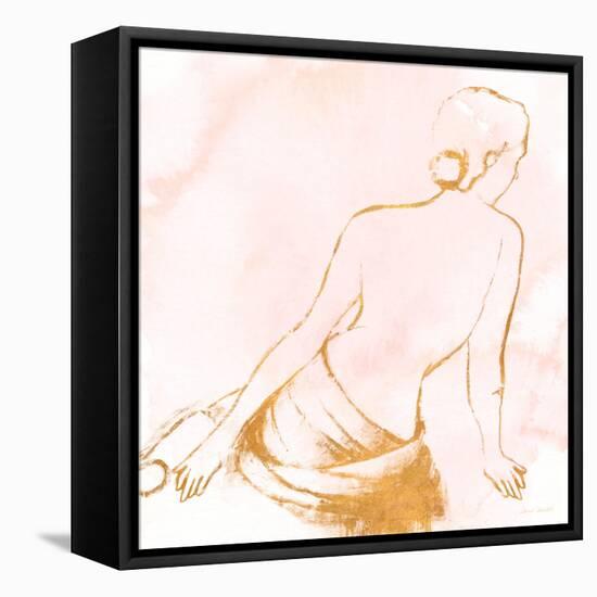 Seated Woman Rose Gold-Lanie Loreth-Framed Stretched Canvas