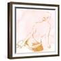 Seated Woman Rose Gold-Lanie Loreth-Framed Art Print