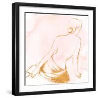 Seated Woman Rose Gold-Lanie Loreth-Framed Art Print