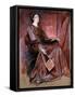 Seated Woman Wearing Elizabethan Headdress, 1897-Edwin Austin Abbey-Framed Stretched Canvas