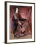 Seated Woman Wearing Elizabethan Headdress, 1897-Edwin Austin Abbey-Framed Giclee Print